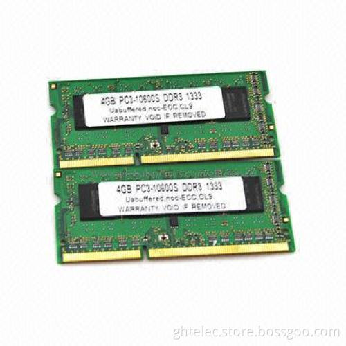 Lifetime Warranty DDR3 4GB 1,333MHz RAM Memory for Laptops, ETT Chips, Work with Motherboards, Stock